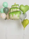 Party atmosphere decoration supplies: Aluminum film balloon set, party latex balloon, Korean version fresh set. The price of aluminum film balloons can be negotiated in detail Specification image